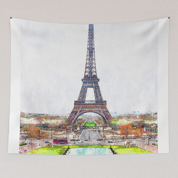 Item preview, Eiffel Tower Water Pond. For Eiffel Tower & Paris Lovers. designed and sold by ColortrixArt.