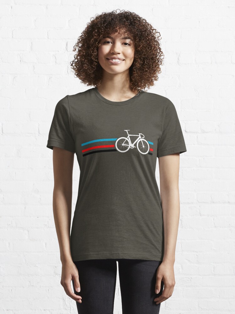Alternate view of Bike Stripes Velodrome Essential T-Shirt