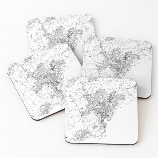 Item preview, Cardiff White Map designed and sold by multiplicitymap.