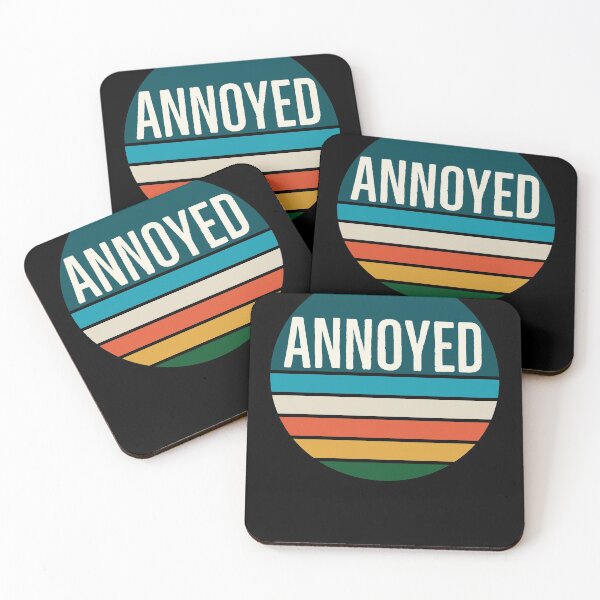 Item preview, Annoyed on a Vintage Retro Striped Sunset designed and sold by Zurickdesigns.