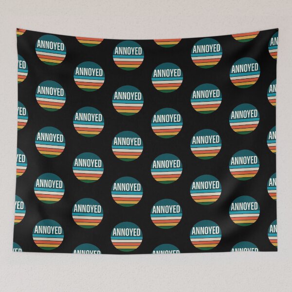 Item preview, Annoyed on a Vintage Retro Striped Sunset designed and sold by Zurickdesigns.