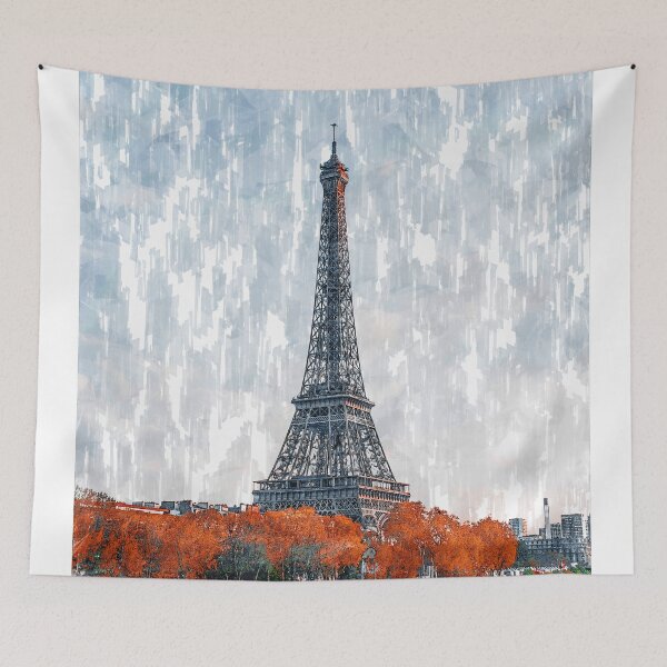 Item preview, Eiffel Tower Autumn By The Parisian Canal. For Eiffel Tower & Paris Lovers.  designed and sold by ColortrixArt.