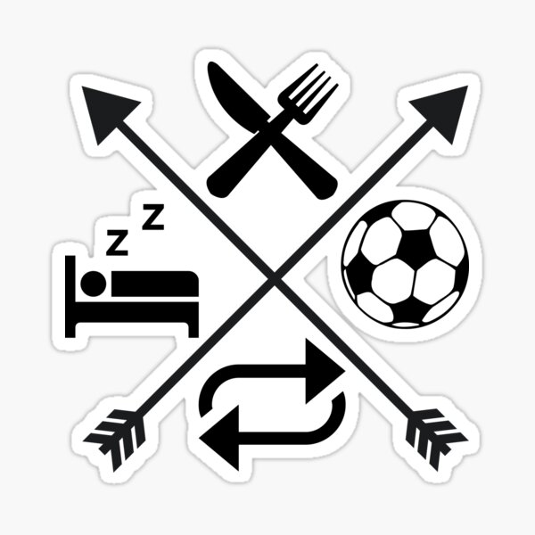 Item preview, Eat Sleep Soccer Repeat designed and sold by MoohAs.