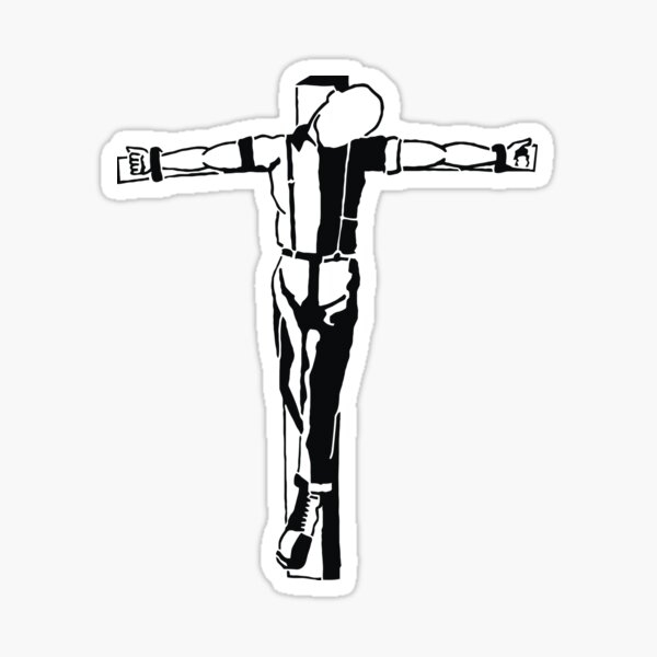 Crucified Skinhead Sticker.