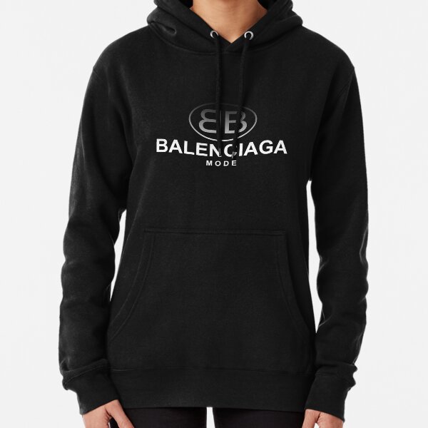 balenciaga black mode logo hoodie