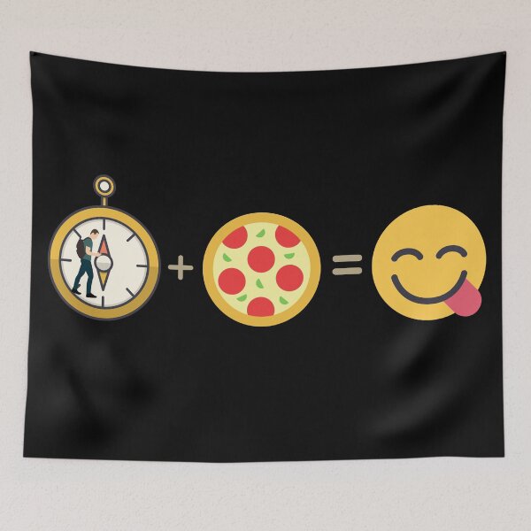 Item preview, Hiking and Pizza designed and sold by SunfullyYours.