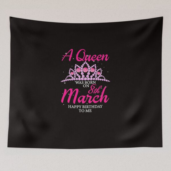 Item preview, A queen was born on March 8th happy birthday to me designed and sold by CR-SHOP.