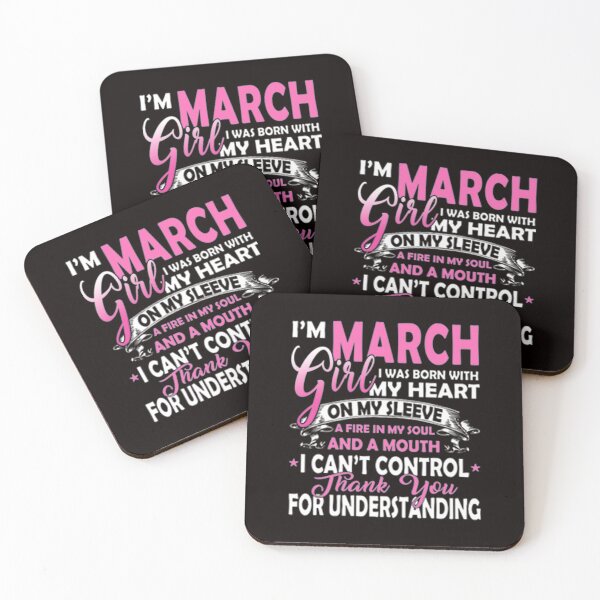 Item preview, I Am March Girl I Was Born With My Heart On My Sleeve designed and sold by CR-SHOP.