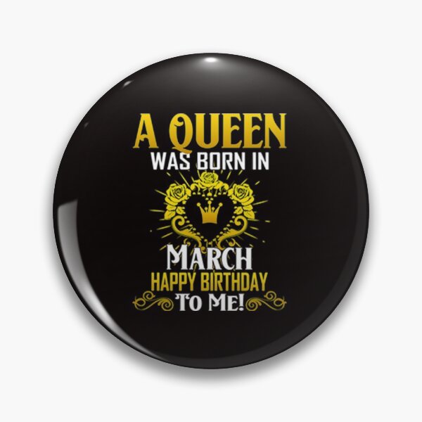 Item preview, A Queen Was Born In March Happy Birthday To Me designed and sold by CR-SHOP.
