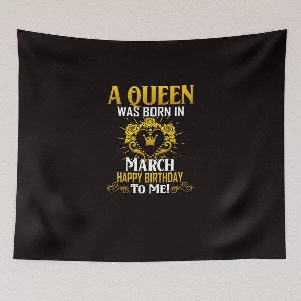 Item preview, A Queen Was Born In March Happy Birthday To Me designed and sold by CR-SHOP.