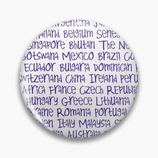 Item preview, Countries in Purple designed and sold by UnderwaterSky.