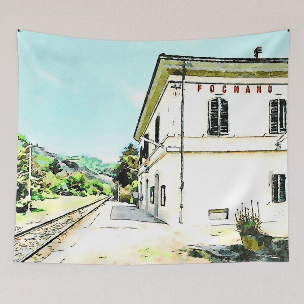 Item preview, Fognano: railway station with binary designed and sold by Giuseppe Cocco.