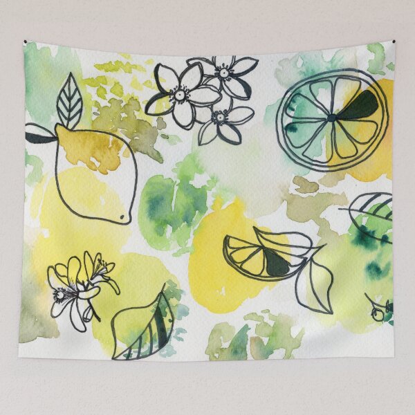 Item preview, watercolor lemons designed and sold by kosarandrea.