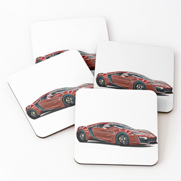 Item preview, Lykan Hypersport Supercar Racing Cartoon designed and sold by Auto-Prints.