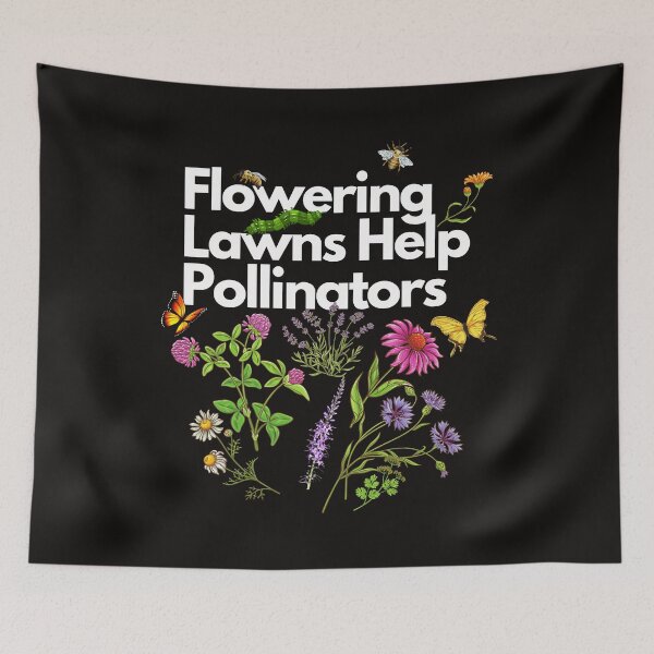 Item preview, Flowering Lawns Help Pollinators designed and sold by EarthArtDesigns.