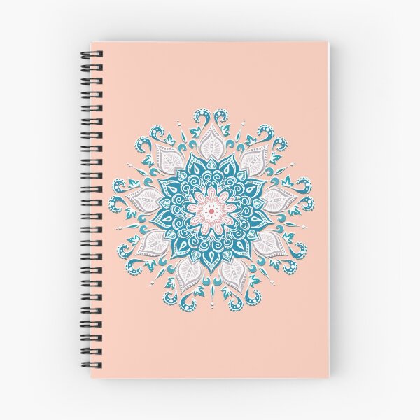Item preview, Nine Pointed Mandala (Blue and Peach) designed and sold by squishyrainbow.