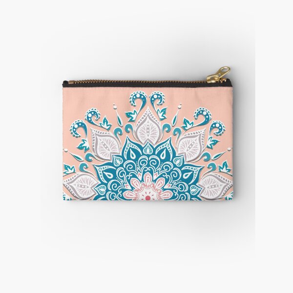 Item preview, Nine Pointed Mandala (Blue and Peach) designed and sold by squishyrainbow.