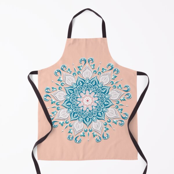 Item preview, Nine Pointed Mandala (Blue and Peach) designed and sold by squishyrainbow.