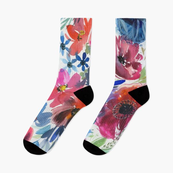 Item preview, blue and red flowers designed and sold by kosarandrea.