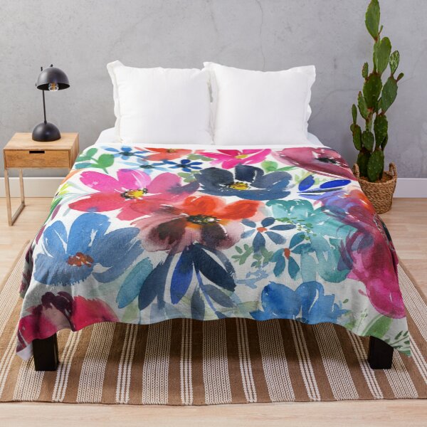 Item preview, blue and red flowers designed and sold by kosarandrea.