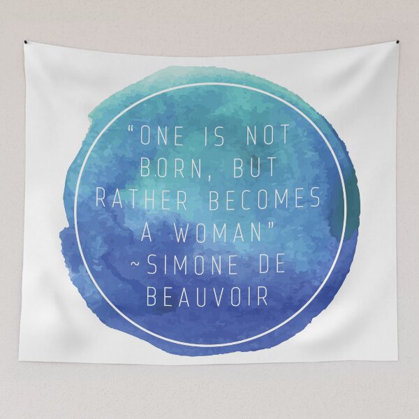 Item preview, "One Is Not Born, But Rather Becomes A Woman" | Quote by Simone De Beauvoir designed and sold by cattiktoks1718.