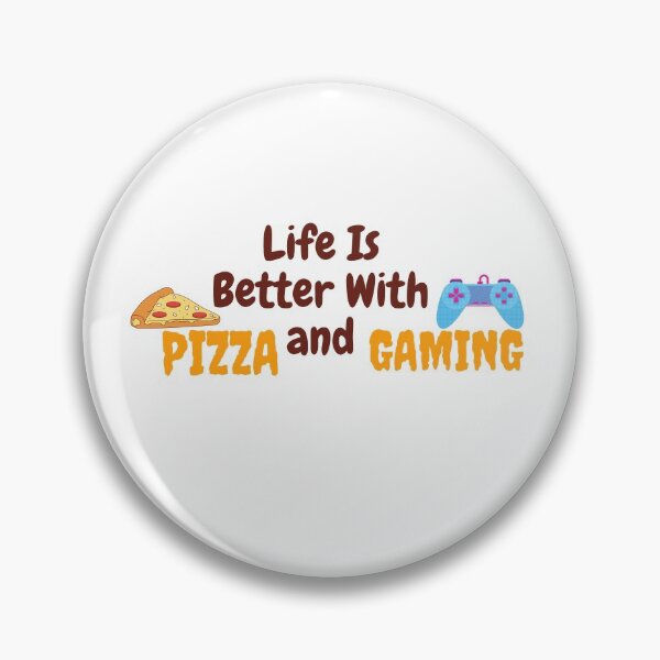 Artikelvorschau, Das Leben ist besser mit Pizza und Spielen entworfen und verkauft von Elfarida.