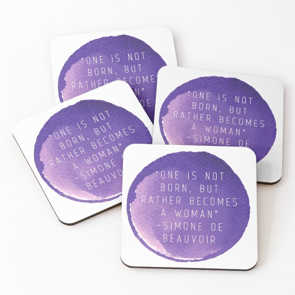 Item preview, "One Is Not Born, But Rather Becomes A Woman" | Quote by Simone De Beauvoir designed and sold by cattiktoks1718.