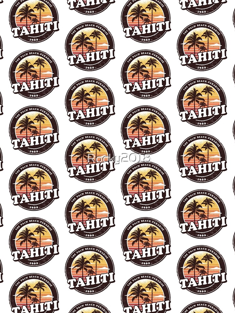 Discover Tahiti Vintage Beach Design Leggings