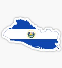 Flag Map of El Salvador Sticker