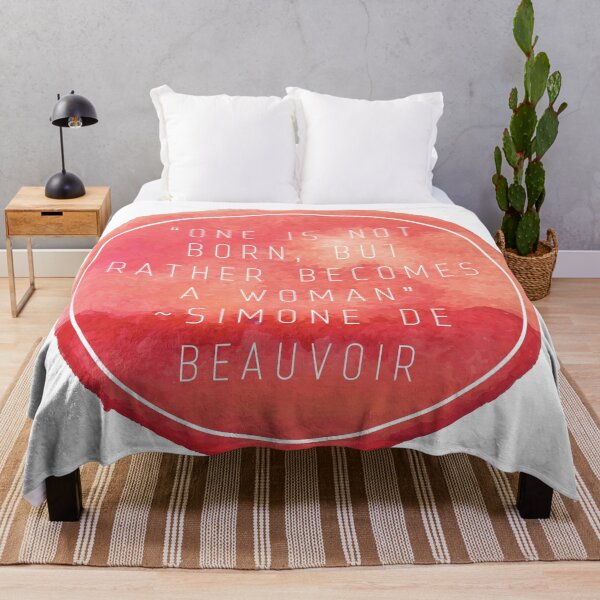 Item preview, "One Is Not Born, But Rather Becomes A Woman" | Quote by Simone De Beauvoir designed and sold by cattiktoks1718.