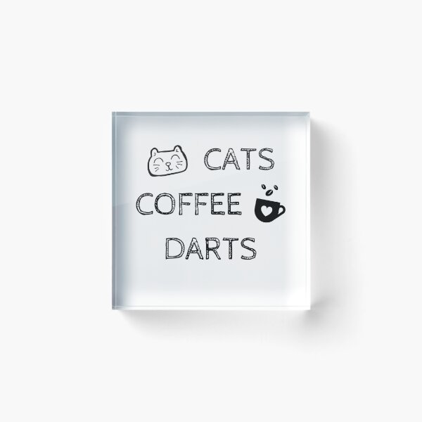 Item preview, Cats. Coffee. Darts designed and sold by TheGreenGoat.