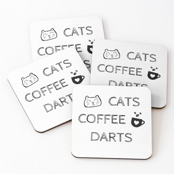 Item preview, Cats. Coffee. Darts designed and sold by TheGreenGoat.
