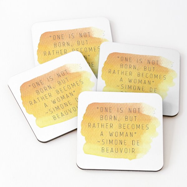 Item preview, "One Is Not Born, But Rather Becomes A Woman" | Quote by Simone De Beauvoir designed and sold by cattiktoks1718.