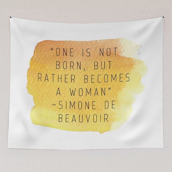 Item preview, "One Is Not Born, But Rather Becomes A Woman" | Quote by Simone De Beauvoir designed and sold by cattiktoks1718.