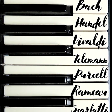 Artwork thumbnail, Piano Keyboard Baroque Composers by DesignsofNote
