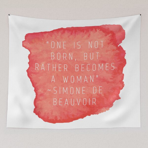 Item preview, "One Is Not Born, But Rather Becomes A Woman" | Quote by Simone De Beauvoir designed and sold by cattiktoks1718.