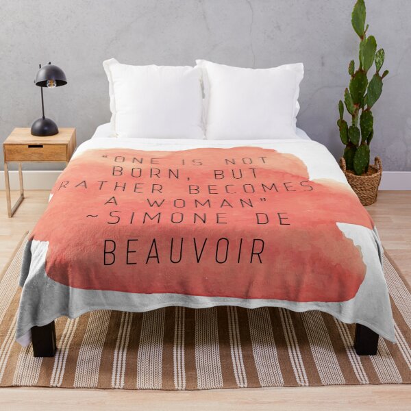 Item preview, "One Is Not Born, But Rather Becomes A Woman" | Quote by Simone De Beauvoir designed and sold by cattiktoks1718.