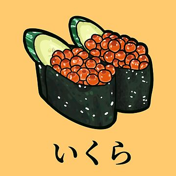 Ikura sushi salmon roe japanese food Sticker for Sale by JCT Momo