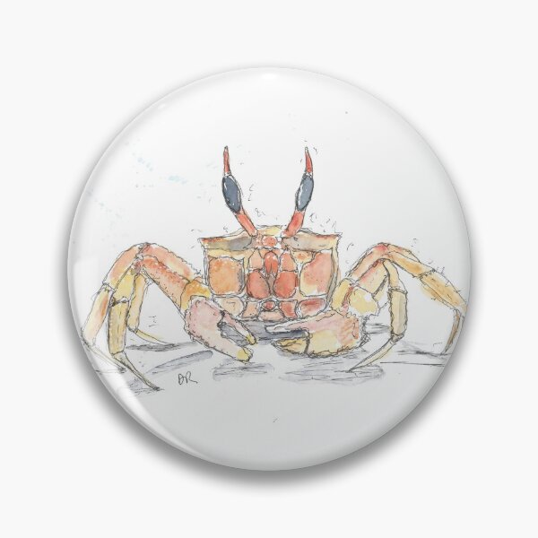 Item preview, Red ghost crab illustration designed and sold by DebTheZeb.