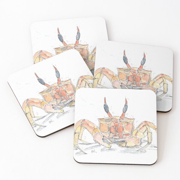 Item preview, Red ghost crab illustration designed and sold by DebTheZeb.