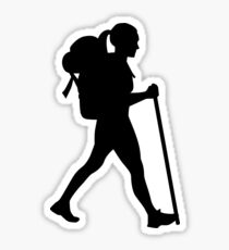 Pegatina Hiking girl woman