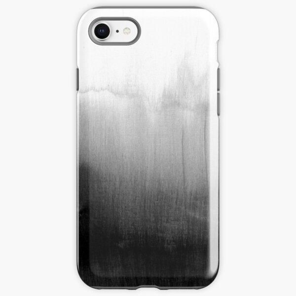Modern Black and White Watercolor Gradient iPhone Tough Case
