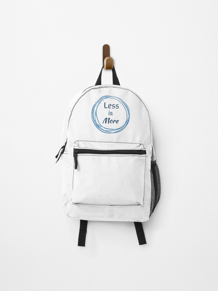 Thumbnail 1 of 3, Backpack, Less is more designed and sold by 0Expressions.