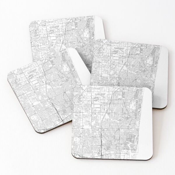 Item preview, Fort Lauderdale White Map designed and sold by multiplicitymap.