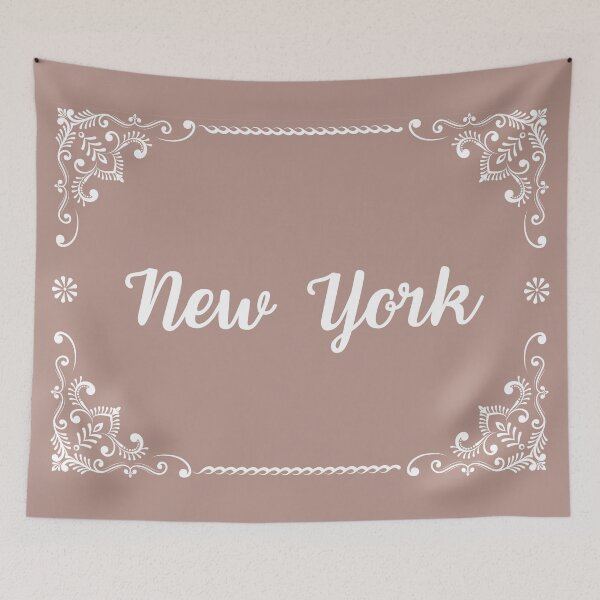 Item preview, New York - Monogram Boho Style (Pastel Pink) designed and sold by CityCollection.
