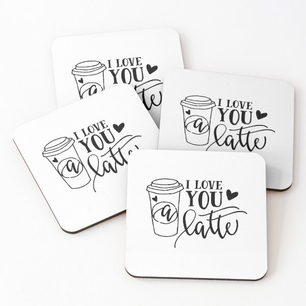 Item preview, i love you a latte funny valentines day designed and sold by happinestSHOP.