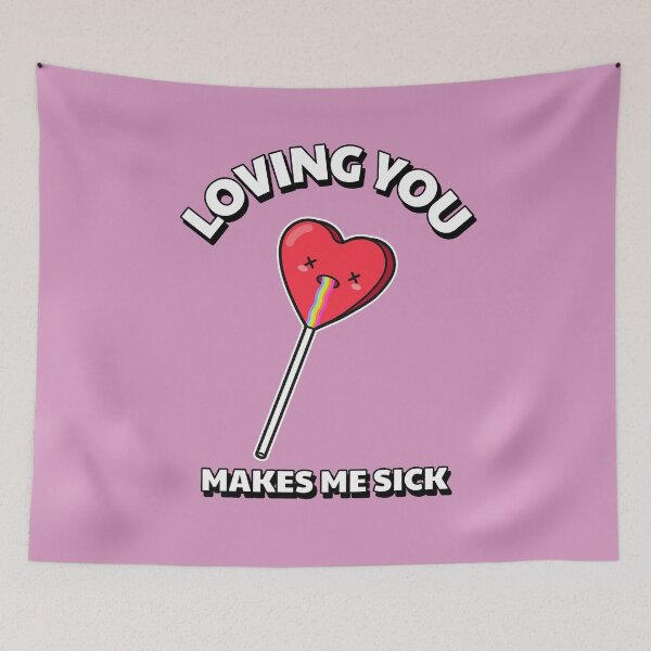 Item preview, Loving you makes me sick funny valentine designed and sold by Vanissa Berg.