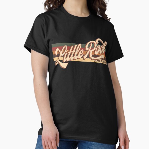 Vista previa del artículo con la obra «Little Rock Arkansas State Retro Vintage 70s 80s angustiado», diseñado y vendido por CMonica73.