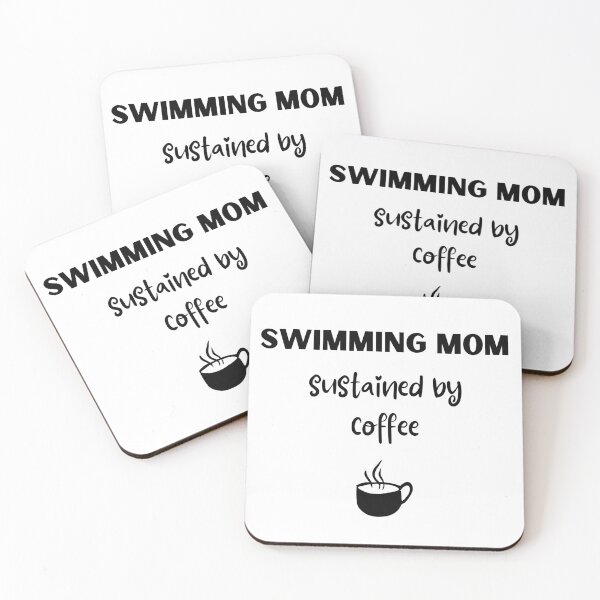 Item preview, Swimming mom sustained by coffee designed and sold by TheGreenGoat.