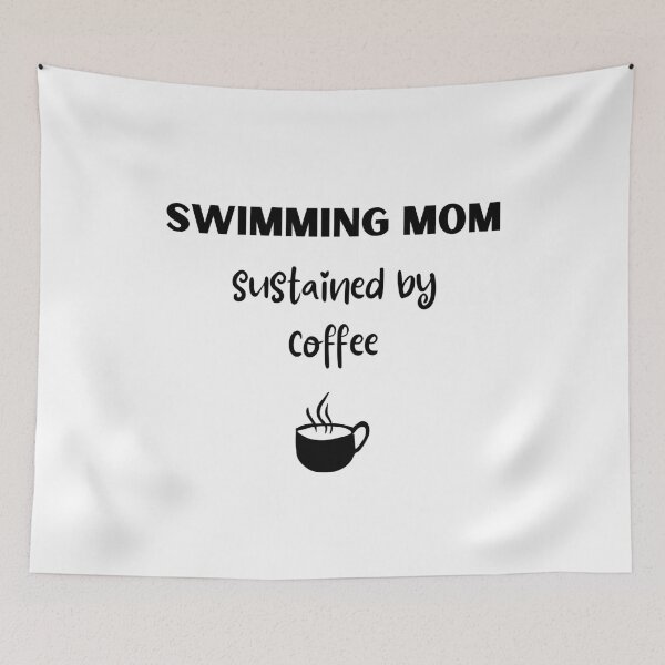 Item preview, Swimming mom sustained by coffee designed and sold by TheGreenGoat.
